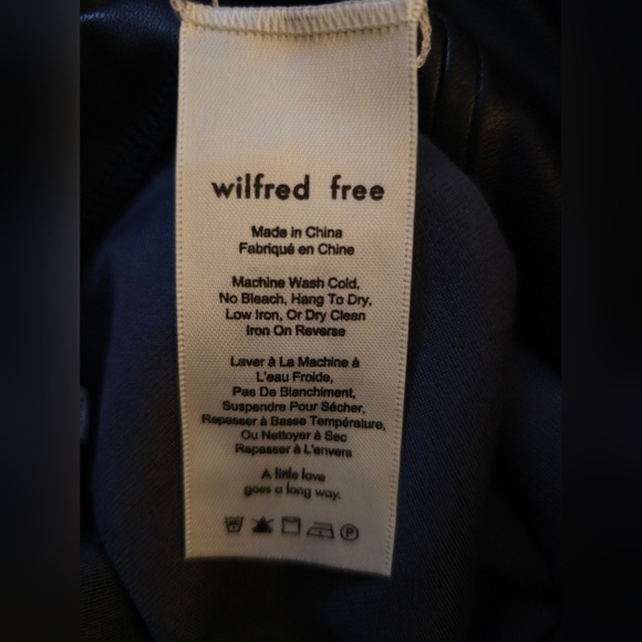 Aritzia Wilfred Free Daria Faux Vegan Leather Black High Waisted Leggings Sz M - Picture 9 of 11